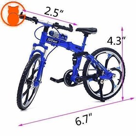 تصویر ماکت دوچرخه کوهستان مدل 0818-3A آبی مقیاس 1:10 