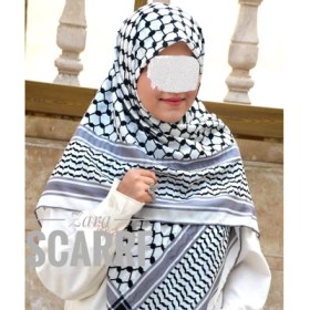 تصویر روسری طرح چفیه تک رنگ 
