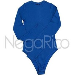 تصویر بادی زنانه یقه گرد سورمه ای سایز ۳۸ 