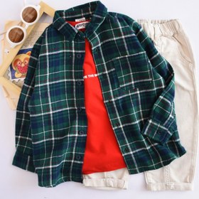 تصویر پیراهن little me سبز-K162 