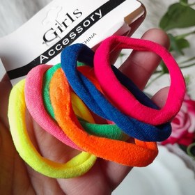 تصویر کش مو رنگی زنانه ۶ عددی 