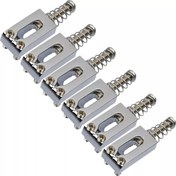 تصویر ست شش عددی سدل کامل بریج ترمولو گیتار الکتریک رنگ سیلور 