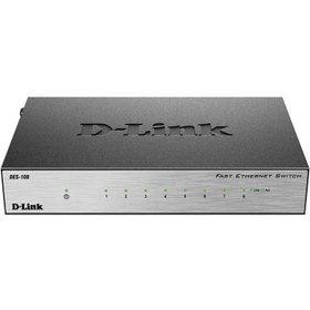 تصویر سوییچ 8 پورت دسکتاپی دی-لینک مدل DES-108 D-LINK DES-108 8-Port Desktop Switch