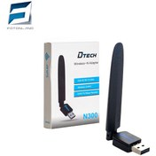 تصویر دانگل وای فای USB انتن دار مدل N300 