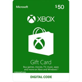 تصویر گیفت کارت 50 دلاری ایکس باکس (آمریکا) Xbox 50$ Gift card (US)