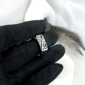 تصویر انگشتر نقره مردانه اسپرت بدون نگین 