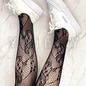 تصویر جوراب شلواری زنانه فیشنت فاق باز طرحدار فانتزی فری سایز 36 تا 44 وارداتی کیفیت تضمینی 