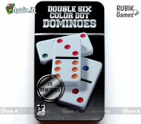 تصویر دومینو راک 28 قطعه DOUBLE SIX COLOR DOT DOUBLE SIX COLOR DOT DOMINOES