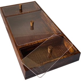 تصویر جعبه پذیرایی چوبی مدل H003 