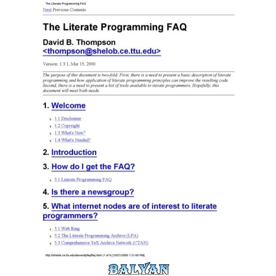 خرید و قیمت دانلود کتاب Weaving a Program: Literate Programming in Web ...