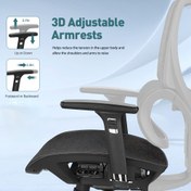 تصویر دسته صندلی اداری مدل تنظیمی با پد متحرک بسته دو عددی 