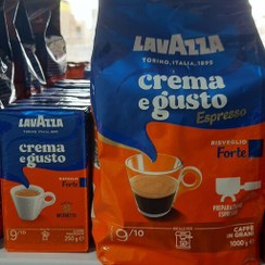 تصویر دانه قهوه لاوازا lavazza مدل کرما اِ گاستو اسپرسو فورته Crema e gusto espresso f 