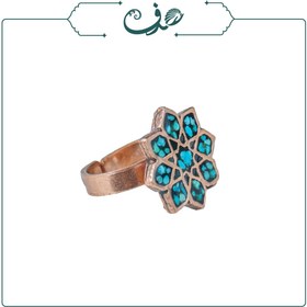 تصویر انگشتر فیروزه گل 