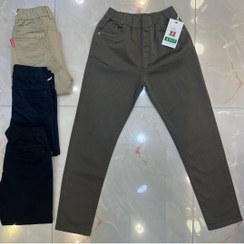 تصویر شلوار کتان سبز یشمی 