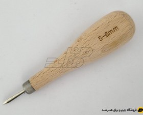تصویر درفش اریب دسته چوبی mm 5-6 