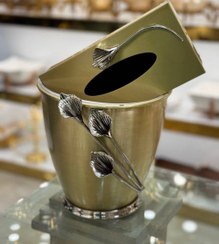 تصویر سطل و دستمال لیلیوم فلزی کد ۱۰۱ 