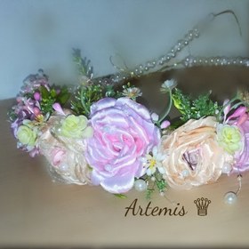 تصویر تاج وریسه گل عروس 