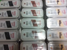 تصویر واکس کفش از نوع اماده ابری برند ساتل در 3رنگ مختلف - مشکی 