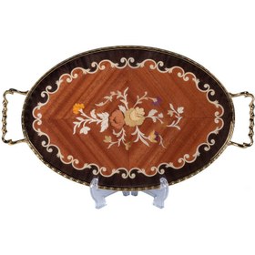 تصویر سینی چوبی معرق کد OT32 