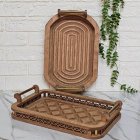 تصویر سینی چوبی مستطیل گاد 