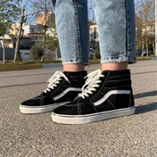 تصویر ونس اولد اسکول ساقدار لژ پهن مشکی سفید 