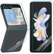تصویر محافظ صفحه نمایش مدل HydroGel مناسب برای گوشی موبایل سامسونگ Galaxy Z Flip 5 به همراه محافظ پشت - بی رنگ شفاف 