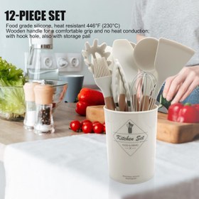 تصویر کامل ترین ست کفگیر و ملاقه 12 پارچه محصول وارداتی 