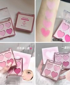 تصویر رژگونه پودری قلبی 