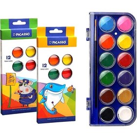 تصویر آبرنگ 12 رنگ پیکاسو 