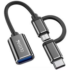 تصویر مبدل OTG USB-C به microUSB یسیدو مدل GS02 