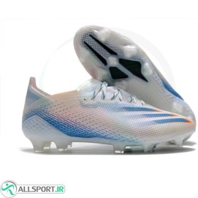 تصویر کفش فوتبال ادیداس ایکس طرح اصلی آبی صورتی سفید Adidas X Ghosted .1 FG Blue Pink White 