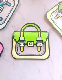 تصویر زیپ کیپ خوراکی طرح کیف صورتی 