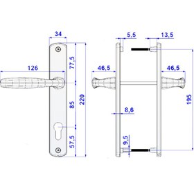 تصویر دستگیره بالکنی برند برگمن upvc 