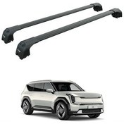 تصویر جعبه بار سقفی KIA EV9 2023 2025 ROOF RACK CARRIER SPACER POST ROD PAW PRO 2 BLACK auto paw 