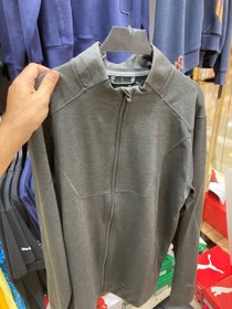 تصویر سویشرت ورزشی زیپ دار پوما 01 520870 - M Puma Mens Medium Cloudspun Full Zip Sweater Jacket Gray 520870 01