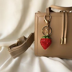 تصویر جاکلیدی و آویز کیف طرح توت فرنگی مدل 22 