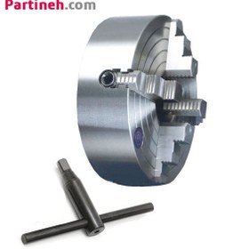 تصویر چهار نظام تراشکاری نامنظم مدل K72 سایز 125 میلیمتر برند لنگر نشان YUAN PAI 125mm 4 jaw independent chuck