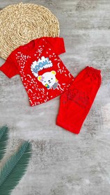 تصویر تیشرت شلوارک دخترونه جنس پنبه فقط سایز۴۰ - سایز۴۰ 