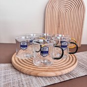 تصویر ست فنجان پیرکس کمر باریک ۶ تایی دلی 