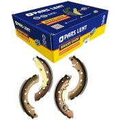 تصویر لنت ترمز عقب پژو 405 با کفشک پارس آبی صادراتی 