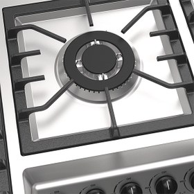 تصویر اجاق گاز استیل بیمکث مدل MG-5099 سیلور ولوم مشکی Bimax MG5099 Steel Gas Stove-Silver