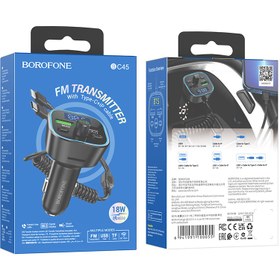 تصویر شارژر فندکی Borofone Transmitter Fm Bc45 Prestige Mp3 