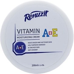 تصویر کرم نرم کننده رینوزیت مدل VITAMIN A+E حجم 200 میل Renuzit Vitamin A and E Moisturizing Cream 200ml