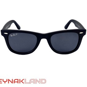 تصویر عینک آفتابی ری بن ویفری مدل WAYFARER RB 2140 پلاریزه عدسی دودی فریم مشکی مات 