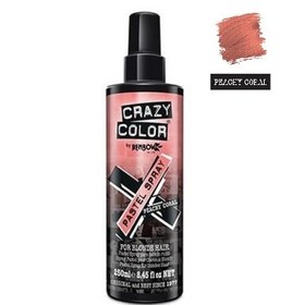 تصویر اسپری رنگ مو کریزی کالر مدل PEACHY CORAL حجم ۲۵۰ میلی‌لیتر (crazy color hair color spray) 