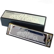 تصویر سازدهنی دیاتونیک هوهنر مدل هات متال Hohner Hot Metal Harmonica M57208X , Key G