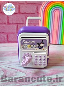 تصویر قلک فانتزی کلید دار طرح گاو صندوق کورومی سفید 