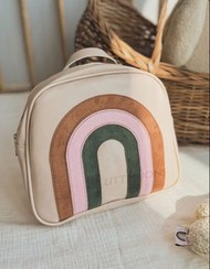 تصویر کوله پشتی چرم بچه گانه طرح رنگین کمان 