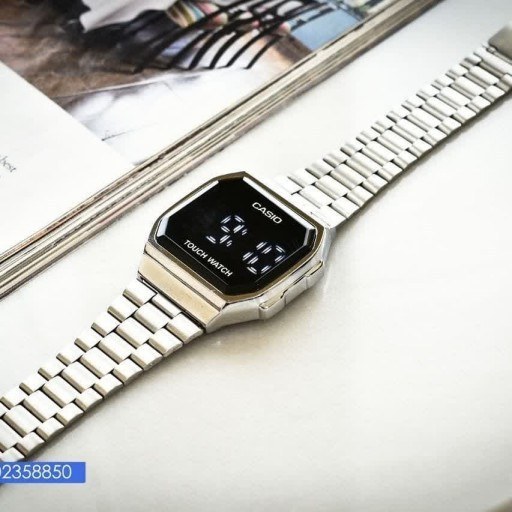 Casio touch best sale watch silver