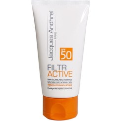 تصویر کرم ضد آفتاب بی رنگ SPF50 ژاک آندرل پاریس مدل فیلتر اکتیو مناسب پوست خشک و معمولی 50 میلی لیتر-Jacques Andhrel Paris SPF50 Model Filter Active Cream 50 Ml 